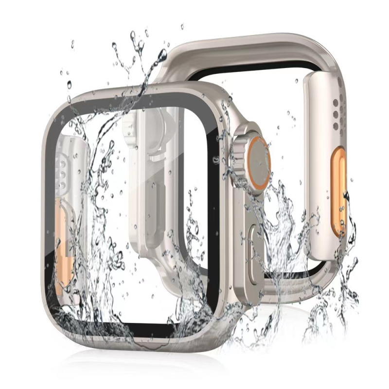 Carcasă de protecție pentru Apple Watch cu protecție a ecranului integrată, material PC