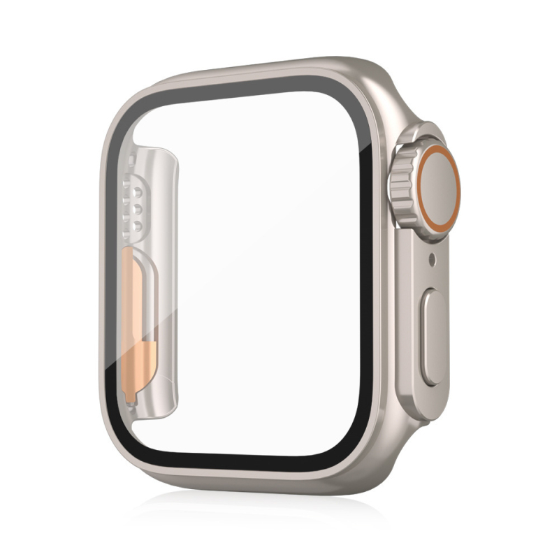 Carcasă de protecție pentru Apple Watch cu protecție a ecranului integrată, material PC