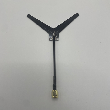 Antena tip Y pentru FPV UAV, frecvențe 1.2–1.3 GHz, 4.9 GHz, 5.8 GHz, impedanță 50 Ω, câștig 2.7, SWR ≤ 1.5