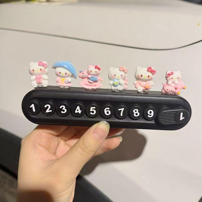 Placă electronică de parcare pentru automobil, cu motiv pisică drăguț, model A-103, material plastic