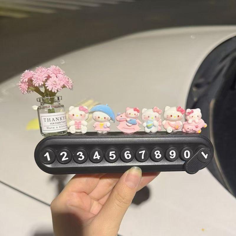 Placă electronică de parcare pentru automobil, cu motiv pisică drăguț, model A-103, material plastic