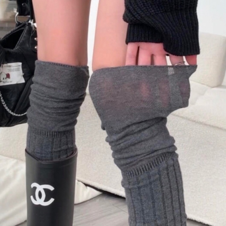 Set șosete peste genunchi și cizme – unisex, material mătase cu flori, model 69850, potrivit pentru sporturi pe gheață și zăpadă