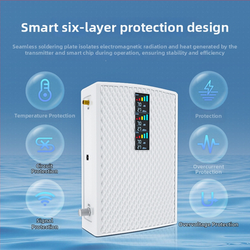 Mobiliojo telefono signalo stiprintuvas: palaiko 2G/3G/4G/5G, aprėptis 200–2000 m², modelis 24C4400F6715, svoris 0,98 kg