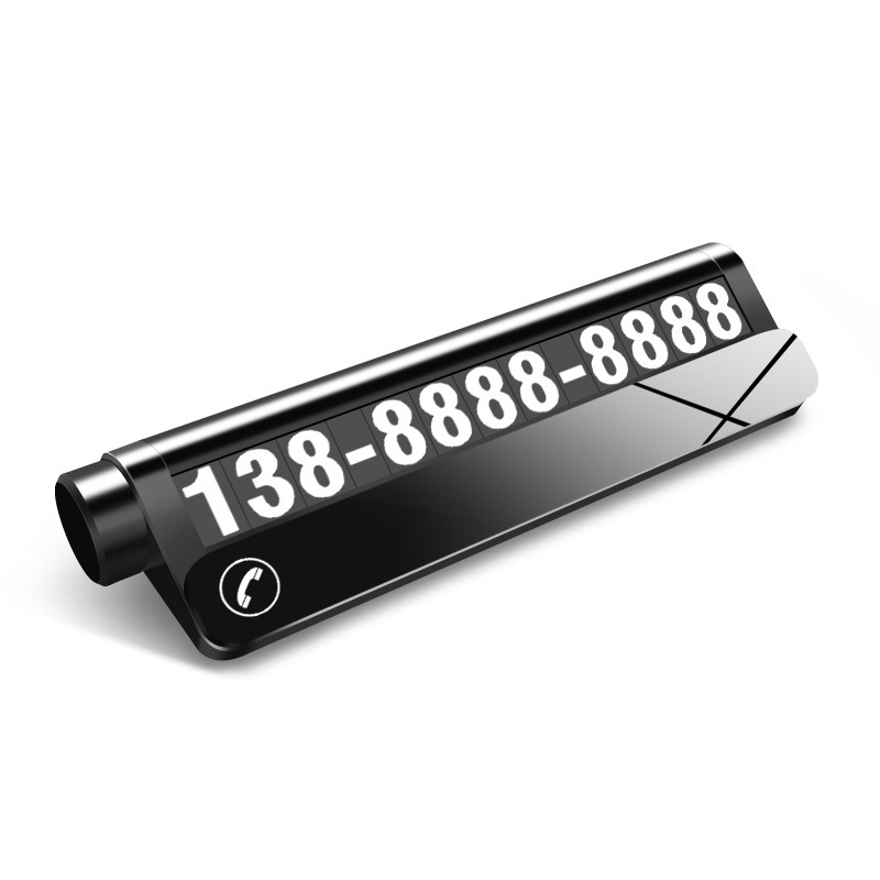 Auto set: sigurnosni čekić i svjetleća privremena tablica za parkiranje s dvostrukim brojem - Materijal: metal, Model: AQC218, Tip: Noctilucent, Prilagodba obrade: Da, Tisak logotipa: Da