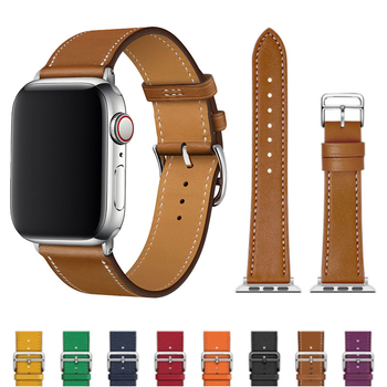 Kožený remienok pre Apple Watch Series 9 a 8 – Hermès inšpirovaný štýl, pravá koža, biznis štýl