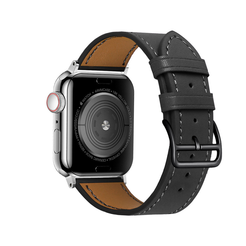 Kožený remienok pre Apple Watch Series 9 a 8 – Hermès inšpirovaný štýl, pravá koža, biznis štýl
