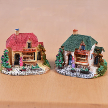 Mini krajolni dekor – Ručno izrađeni smolni ukrasi u crtanim stilu, Brand: Chen Jun Craftsmanship, Materijal: sintetska smola