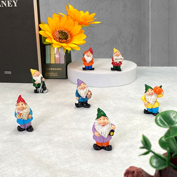 Morning figúrka z živice pre mini záhradný krajinný dizajn – nordický štýl, karikatúrny trpaslík
