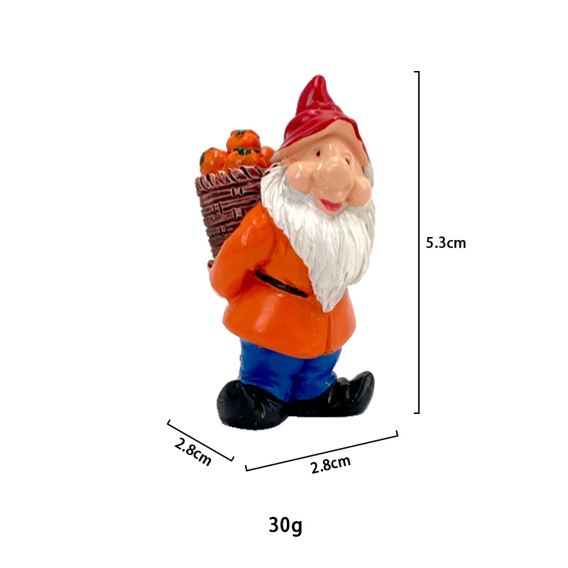 Morning figúrka z živice pre mini záhradný krajinný dizajn – nordický štýl, karikatúrny trpaslík