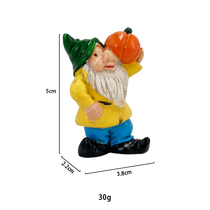 Morning figúrka z živice pre mini záhradný krajinný dizajn – nordický štýl, karikatúrny trpaslík