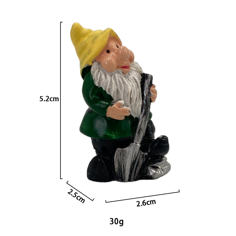 Morning figúrka z živice pre mini záhradný krajinný dizajn – nordický štýl, karikatúrny trpaslík