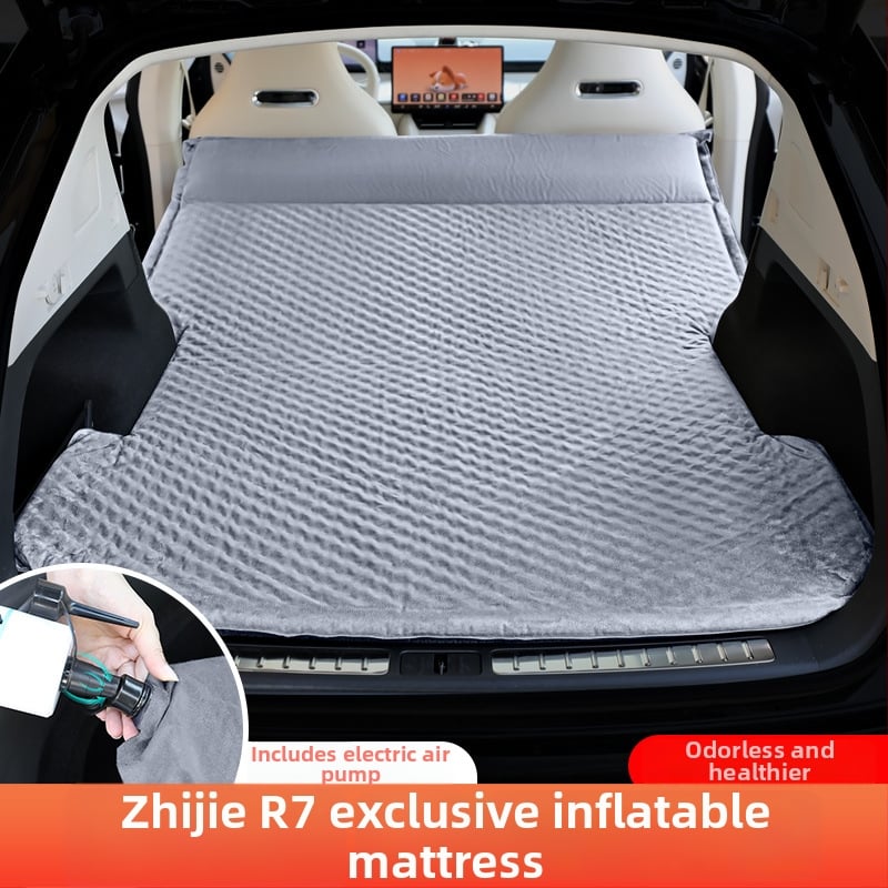 R7 Pat de călătorie pentru mașină – Saltea de camping pliabilă cu umflare automată, potrivire universală, sarcină maximă 500 kg