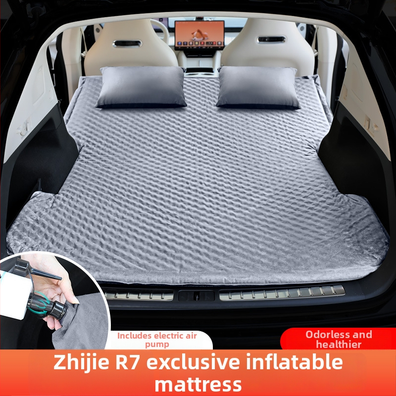 R7 Pat de călătorie pentru mașină – Saltea de camping pliabilă cu umflare automată, potrivire universală, sarcină maximă 500 kg