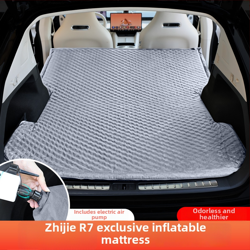 R7 Pat de călătorie pentru mașină – Saltea de camping pliabilă cu umflare automată, potrivire universală, sarcină maximă 500 kg