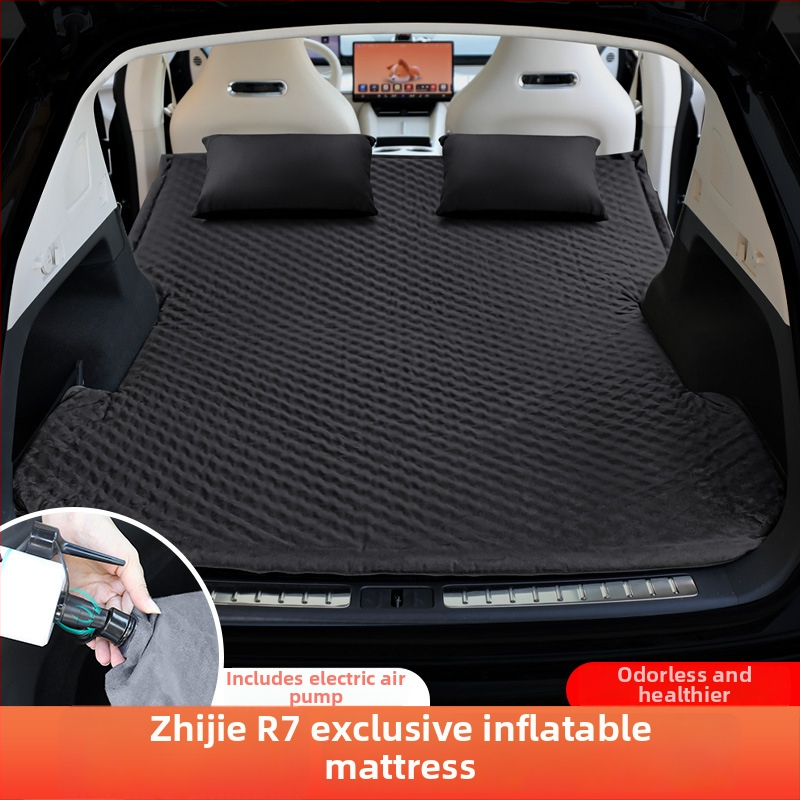 R7 Pat de călătorie pentru mașină – Saltea de camping pliabilă cu umflare automată, potrivire universală, sarcină maximă 500 kg