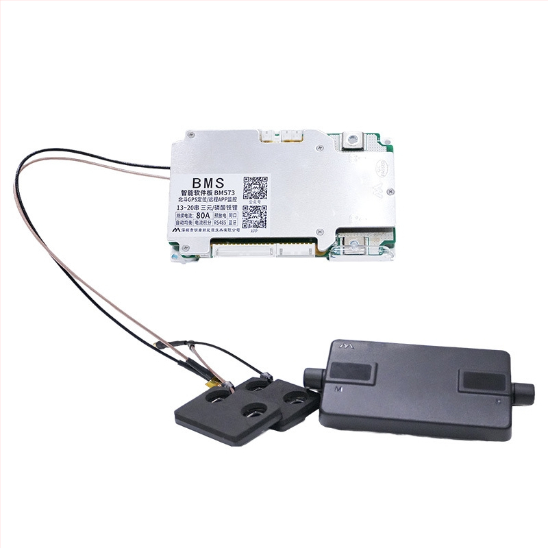 BMS litija akumulatoram nomas elektriskajiem velosipēdiem, 20 vadu paralēlais savienojums, balansēšana, LTE/Bluetooth/RS485 sakari, Beidou GPS dubjais pozicionēšana ar vēstures atrašanās un nobraukuma statistiku
