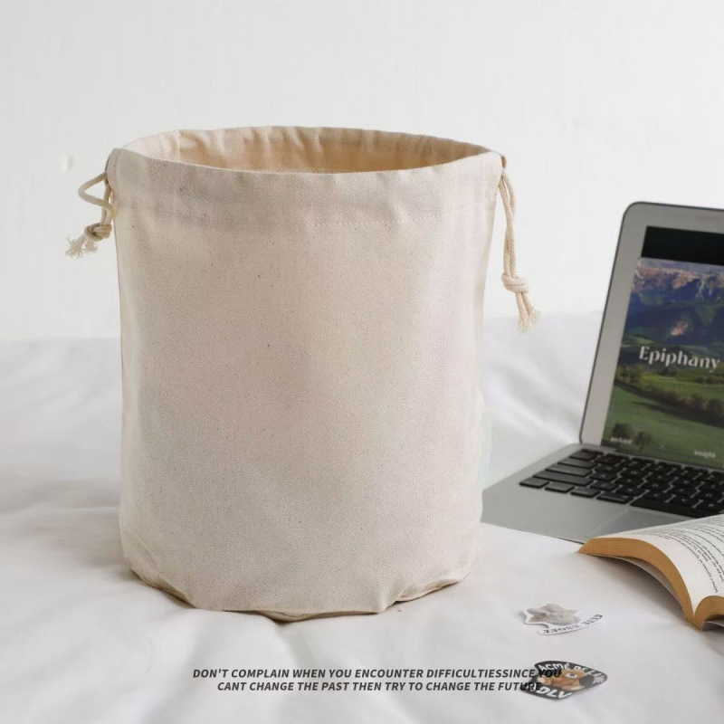 Kozmetička torba - cilindričnog oblika, platno, višestruka namjena (Cylindrical, Canvas, Multipurpose, Travel, Makeup storage)