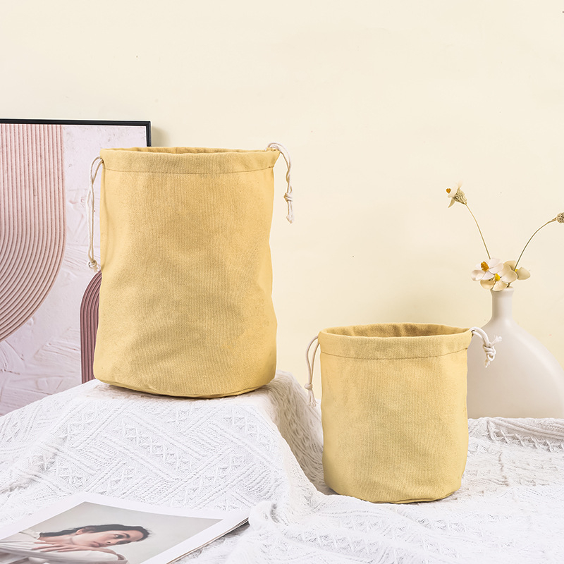 Kozmetička torba - cilindričnog oblika, platno, višestruka namjena (Cylindrical, Canvas, Multipurpose, Travel, Makeup storage)