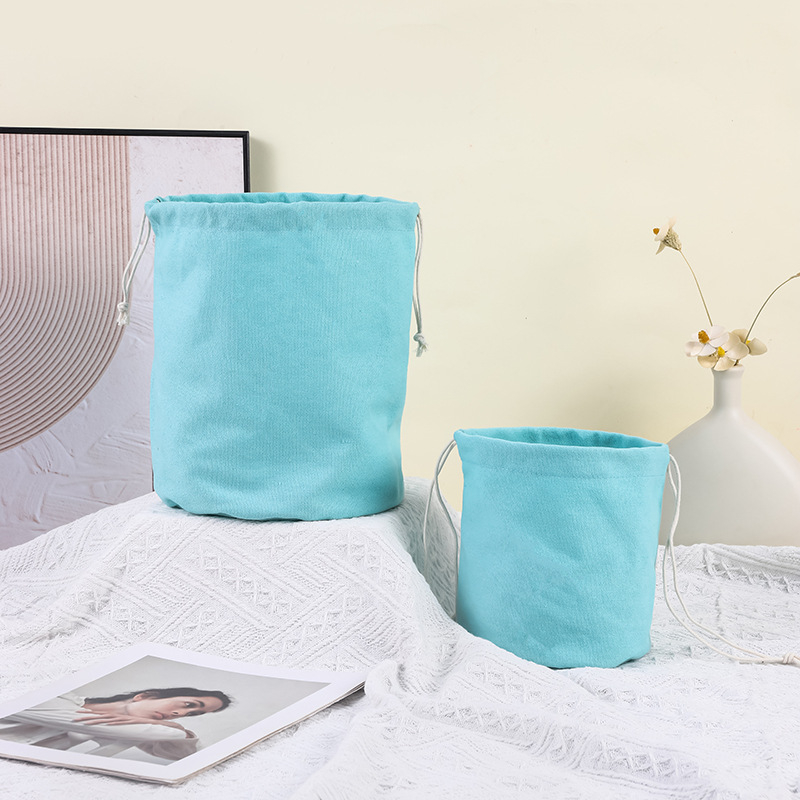 Kozmetička torba - cilindričnog oblika, platno, višestruka namjena (Cylindrical, Canvas, Multipurpose, Travel, Makeup storage)
