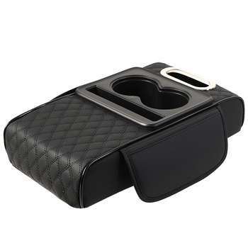 Visu vienā auto roku balsts ar ādas apdari, dzērienu glāzes turētājs un salvetes kastīte, Modelis 086, Universālā saderība, Svars 400