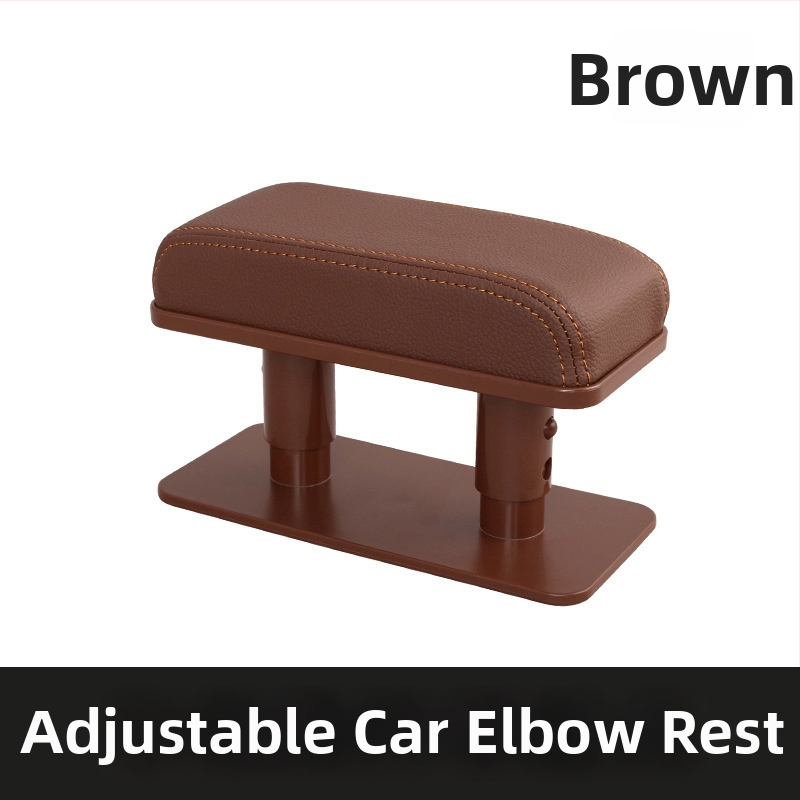 Kreisā ādas automašīnas elkoņa atbalsta spilvens (Universāls, Modelis 6913, Svars 0,2 kg, Montāžas atbalsts)