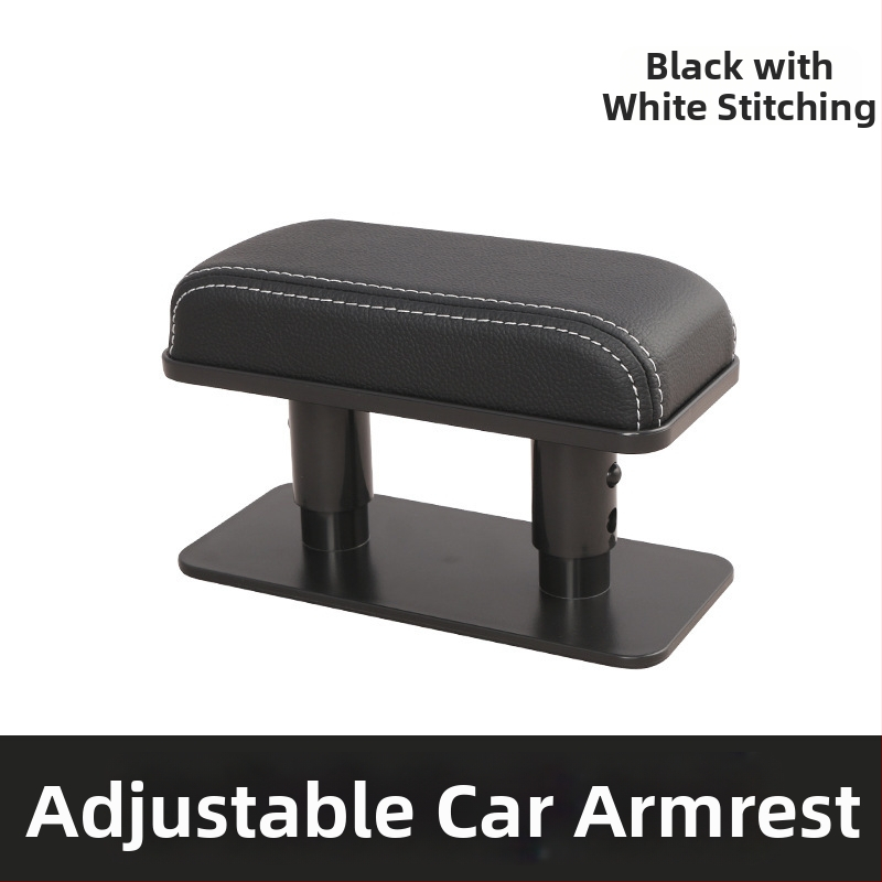 Kreisā ādas automašīnas elkoņa atbalsta spilvens (Universāls, Modelis 6913, Svars 0,2 kg, Montāžas atbalsts)