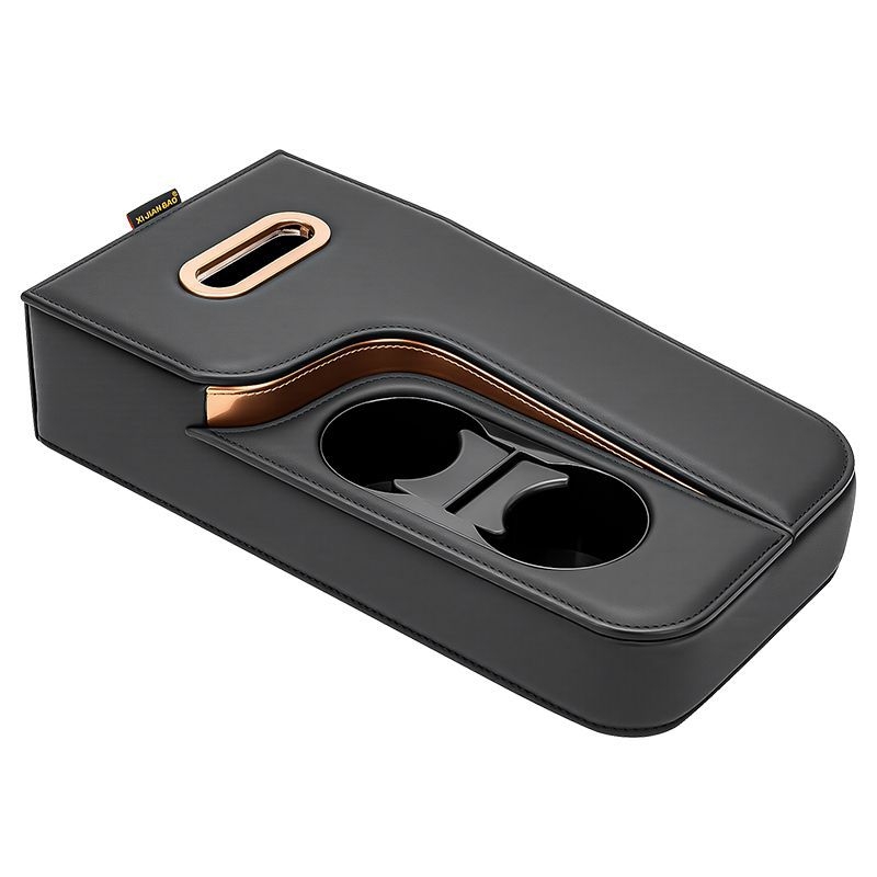 Δερμάτινο μαξιλαράκι για ανυψωτικό υποβραχιόνιο με χώρο αποθήκευσης αυτοκινήτου, κεντρικό κουτί χαρτιών και θήκη ποτηριού — Πολυτελής έκδοση