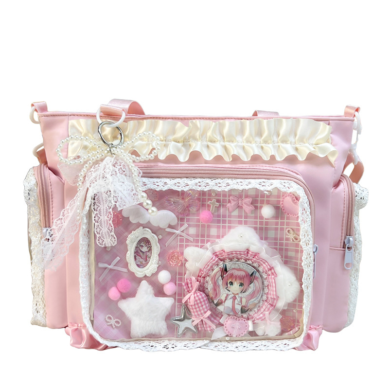 Geantă crossbody cu capacitate mare - nylon, impermeabilă, căptușeală poliester-bumbac, pentru femei, utilizare școlară