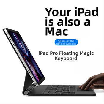 Tastatură wireless Bluetooth cu husă magnetică plutitoare pentru iPad Pro / Air