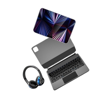 Tastatură wireless Bluetooth cu husă magnetică plutitoare pentru iPad Pro / Air