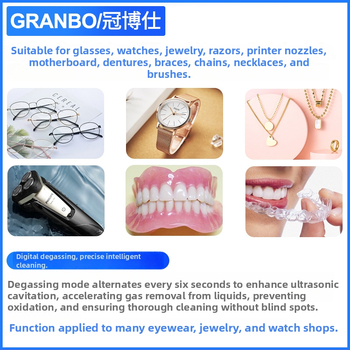Beépített ultrahangos tisztító szemüveg, órák és ékszerek számára, 40 kHz, 50 W, 1 rekesz, digitális gombok fűtés nélkül