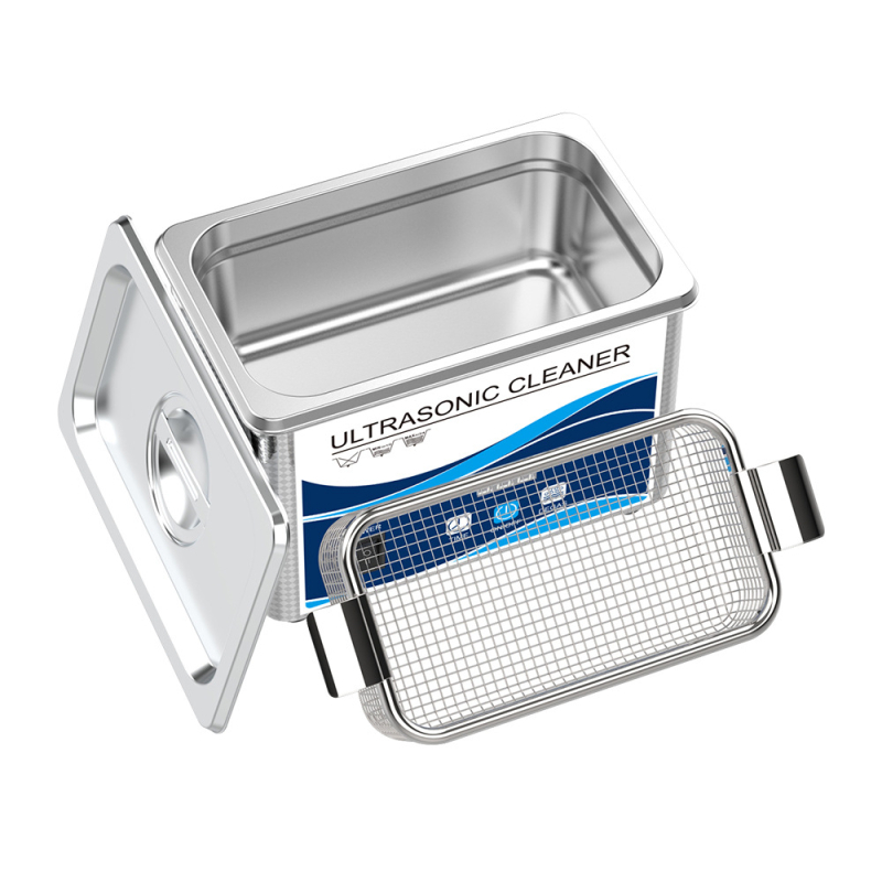 Beépített ultrahangos tisztító szemüveg, órák és ékszerek számára, 40 kHz, 50 W, 1 rekesz, digitális gombok fűtés nélkül