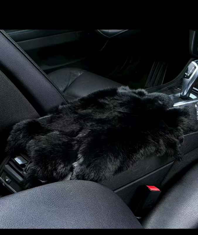 podmetač za naslon automobila od kuniće dlake, univerzalna kompatibilnost, prilagodljivo