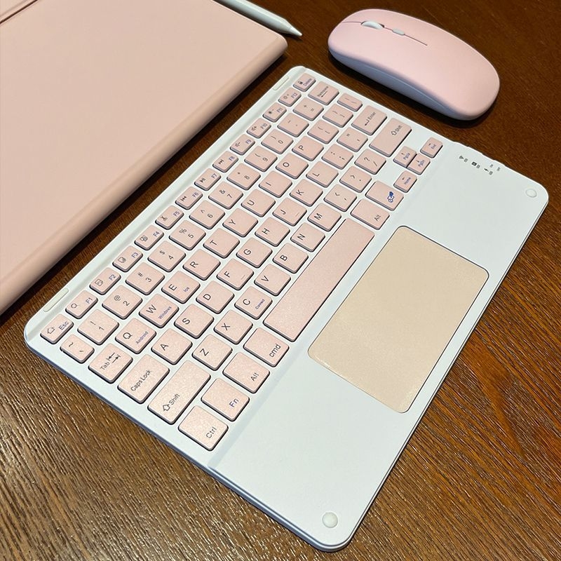 Tastatură Bluetooth cu touchpad pentru tablete — atașare magnetică, asociere instantă, compatibilă cu iPad și tablete Android