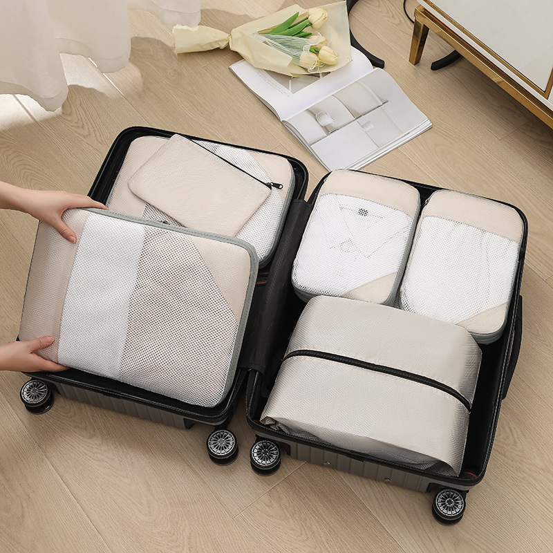 Geantă de voiaj SY-Mesh Compression Set, în formă de cub, poliester, multifuncțională, pentru călătorii