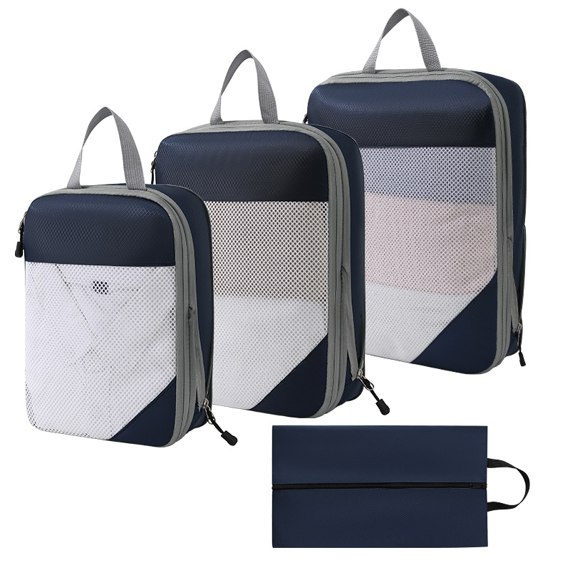 Geantă de voiaj SY-Mesh Compression Set, în formă de cub, poliester, multifuncțională, pentru călătorii