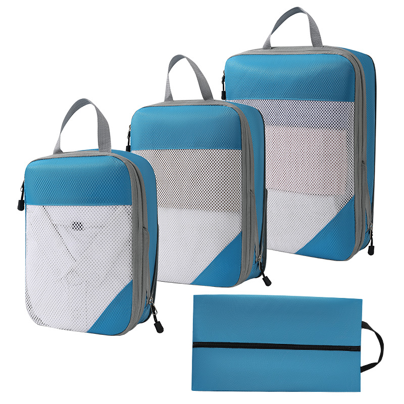 Geantă de voiaj SY-Mesh Compression Set, în formă de cub, poliester, multifuncțională, pentru călătorii
