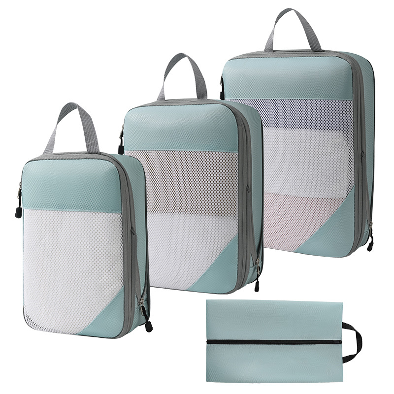 Geantă de voiaj SY-Mesh Compression Set, în formă de cub, poliester, multifuncțională, pentru călătorii