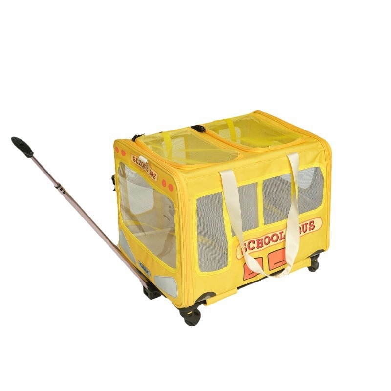 Poop Lab чанта за пътуване на домашни любимци — Oxford плат, капацитет 100, карикатурен принт, чанта за домашни любимци