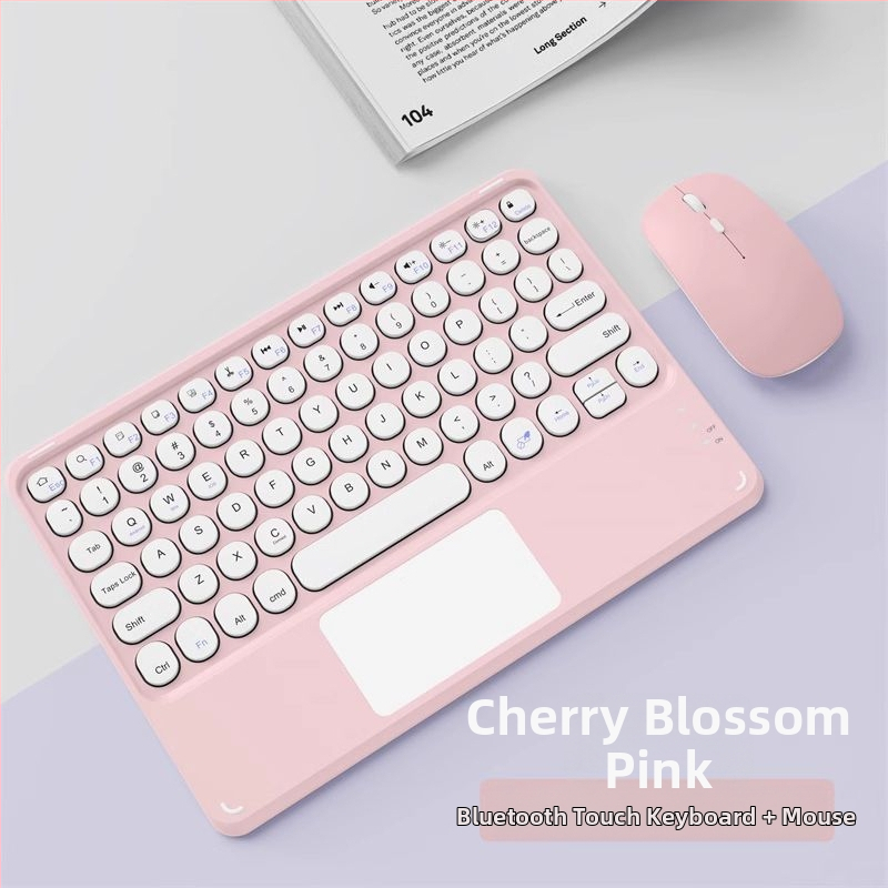 Bezdrôtová Bluetooth klávesnica a myš s numerickou klávesnicou; kompatibilné s Apple iPad, Huawei tablety a Android telefóny; Bluetooth pripojenie; tiché nabíjanie