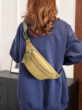 Geantă pentru piept bărbați, stil stradal, nylon, reducerea încărcării, sezon iarna 2024, utilizare zilnică