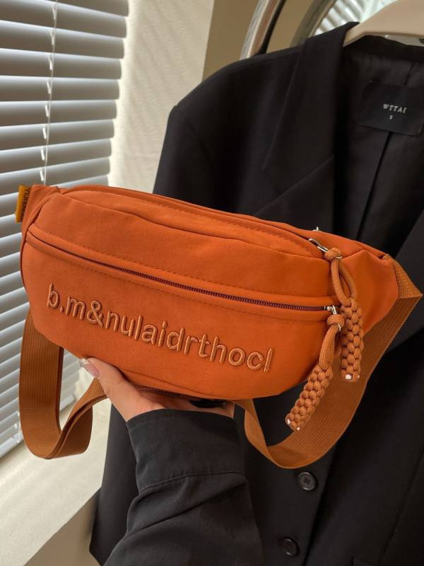 Geantă pentru piept bărbați, stil stradal, nylon, reducerea încărcării, sezon iarna 2024, utilizare zilnică