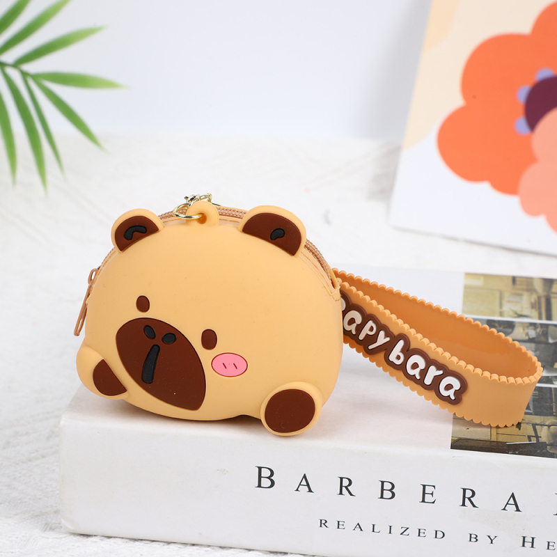 Portofel din silicon cu model animal, stil copil, impermeabil, pentru utilizare zilnică