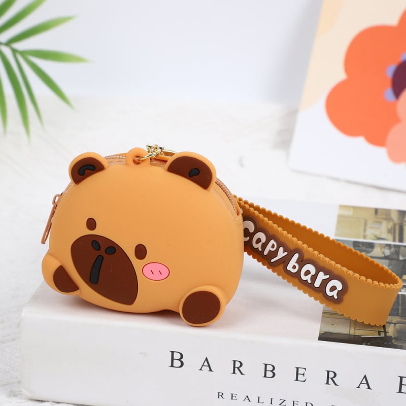 Portofel din silicon cu model animal, stil copil, impermeabil, pentru utilizare zilnică