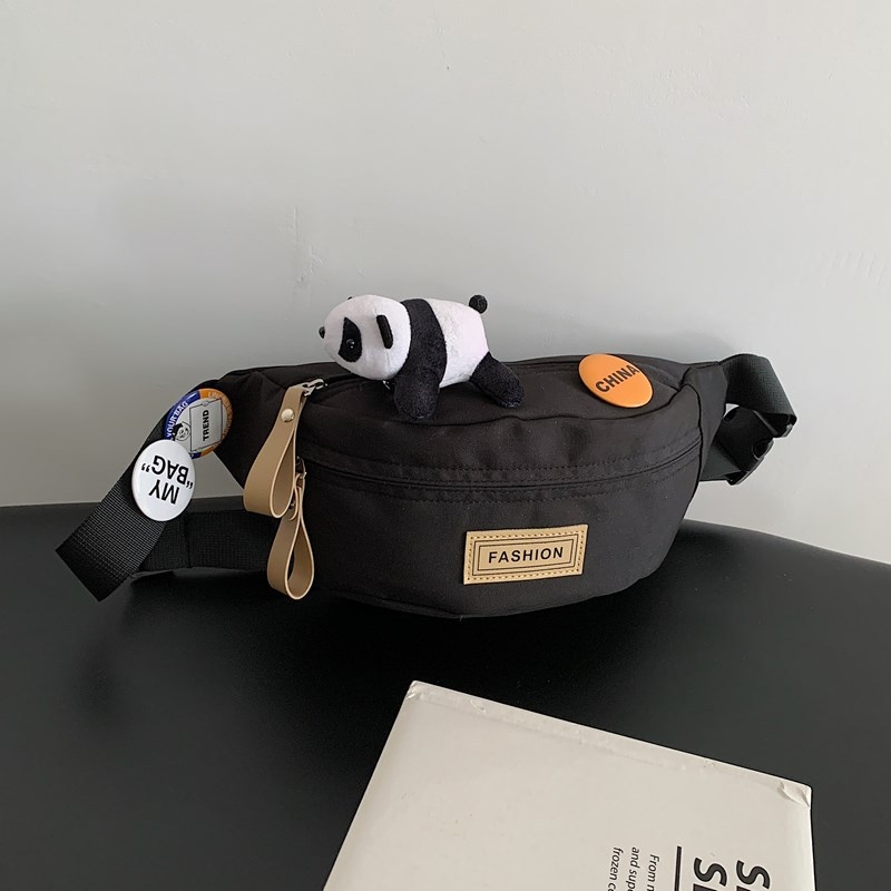 Geantă crossbody pentru bărbați, nylon, stil street-trend, respirabilă și impermeabilă, căptușeală poliester, model solid