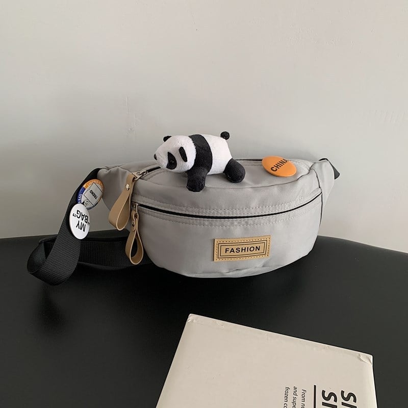 Geantă crossbody pentru bărbați, nylon, stil street-trend, respirabilă și impermeabilă, căptușeală poliester, model solid