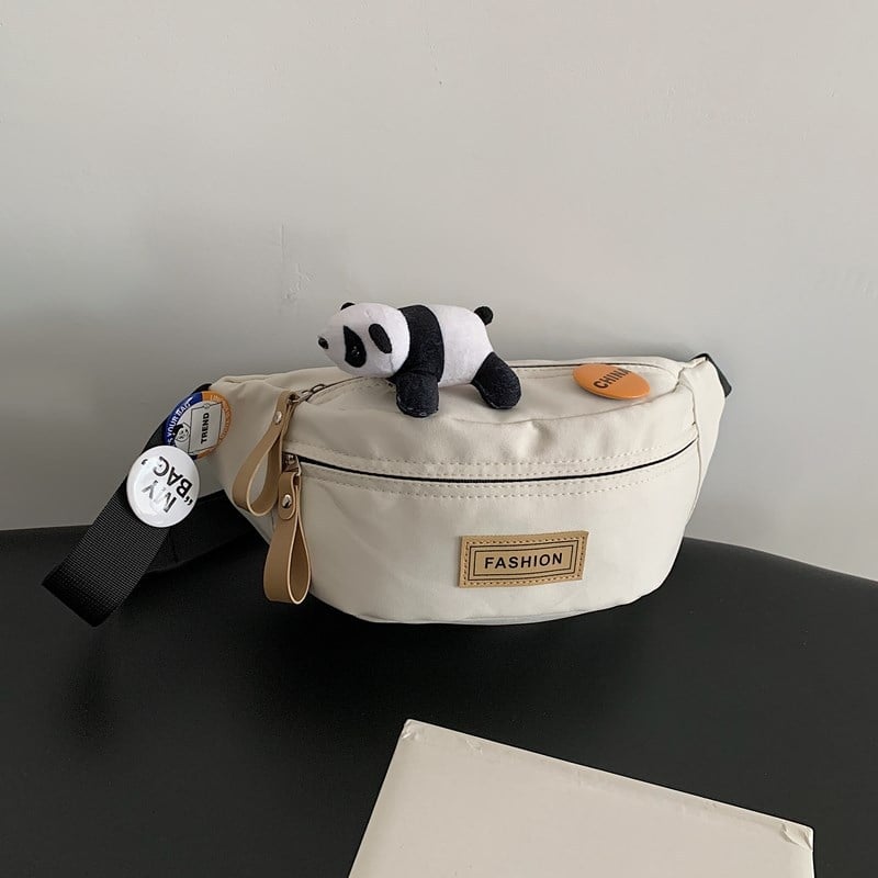 Geantă crossbody pentru bărbați, nylon, stil street-trend, respirabilă și impermeabilă, căptușeală poliester, model solid