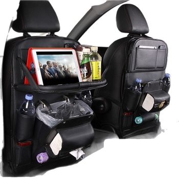 Organizator din piele pentru spatele scaunului auto — Universal, cu mâner, pentru agățare