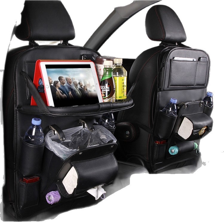 Organizator din piele pentru spatele scaunului auto — Universal, cu mâner, pentru agățare