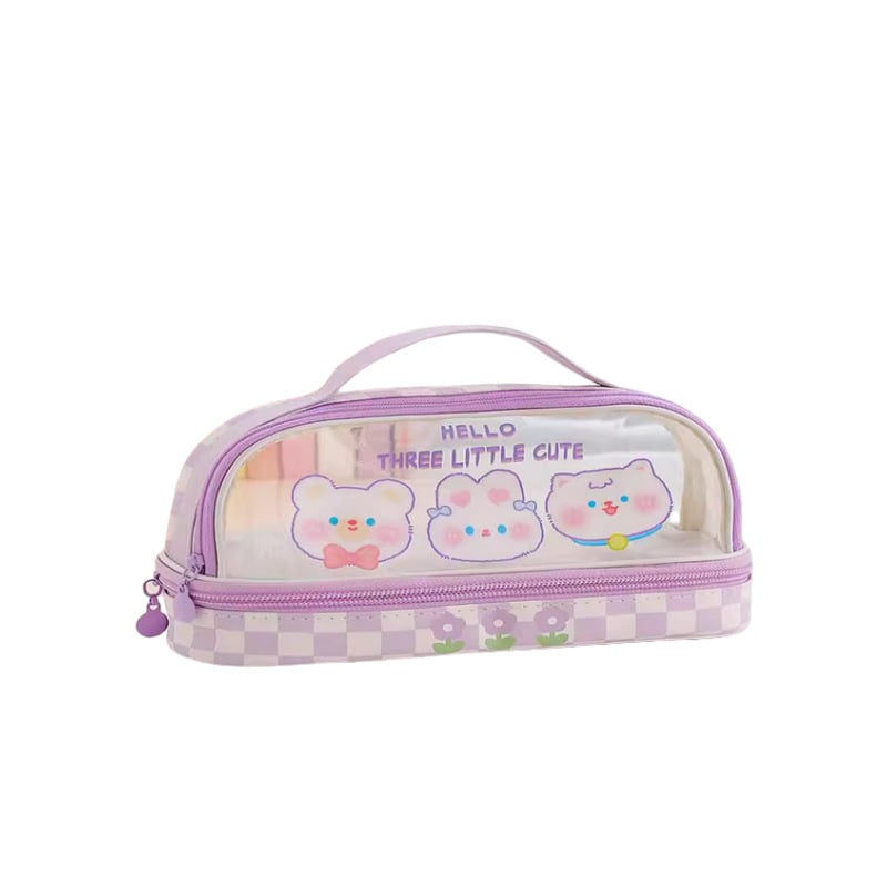 Penar pentru creioane - Material PU - Unisex - Stil coreean - Model 2018